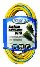 Southwire 024388826 - CORD, LOCKING 14/3 50' SJTW YELLOW