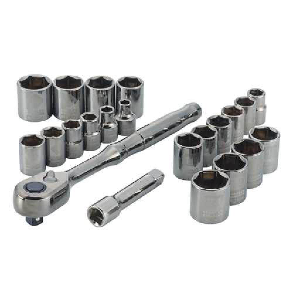 STANLEY(R) FATMAX(R) 3/8 in Drive 22-piece Gunmetal Chrome Mechanics Tool Set