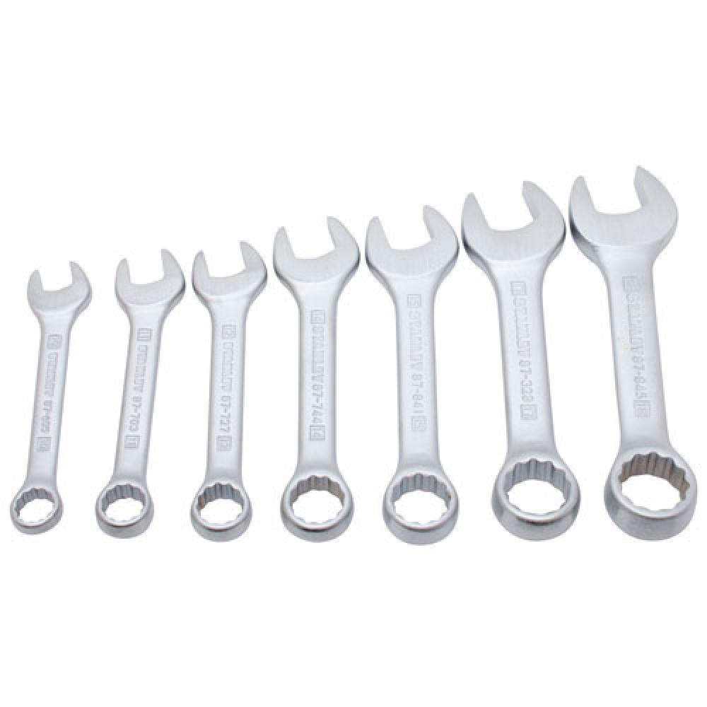 7 pc Stubby Metric Combination Wrench Set