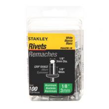 Stanley PAA42W-1B - 100 pk 1/8 in x 1/8 in White Aluminum Rivets