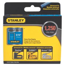 Stanley STHT71838 - 1,250 pc 9/16 in Heavy Duty Narrow Crown Staples
