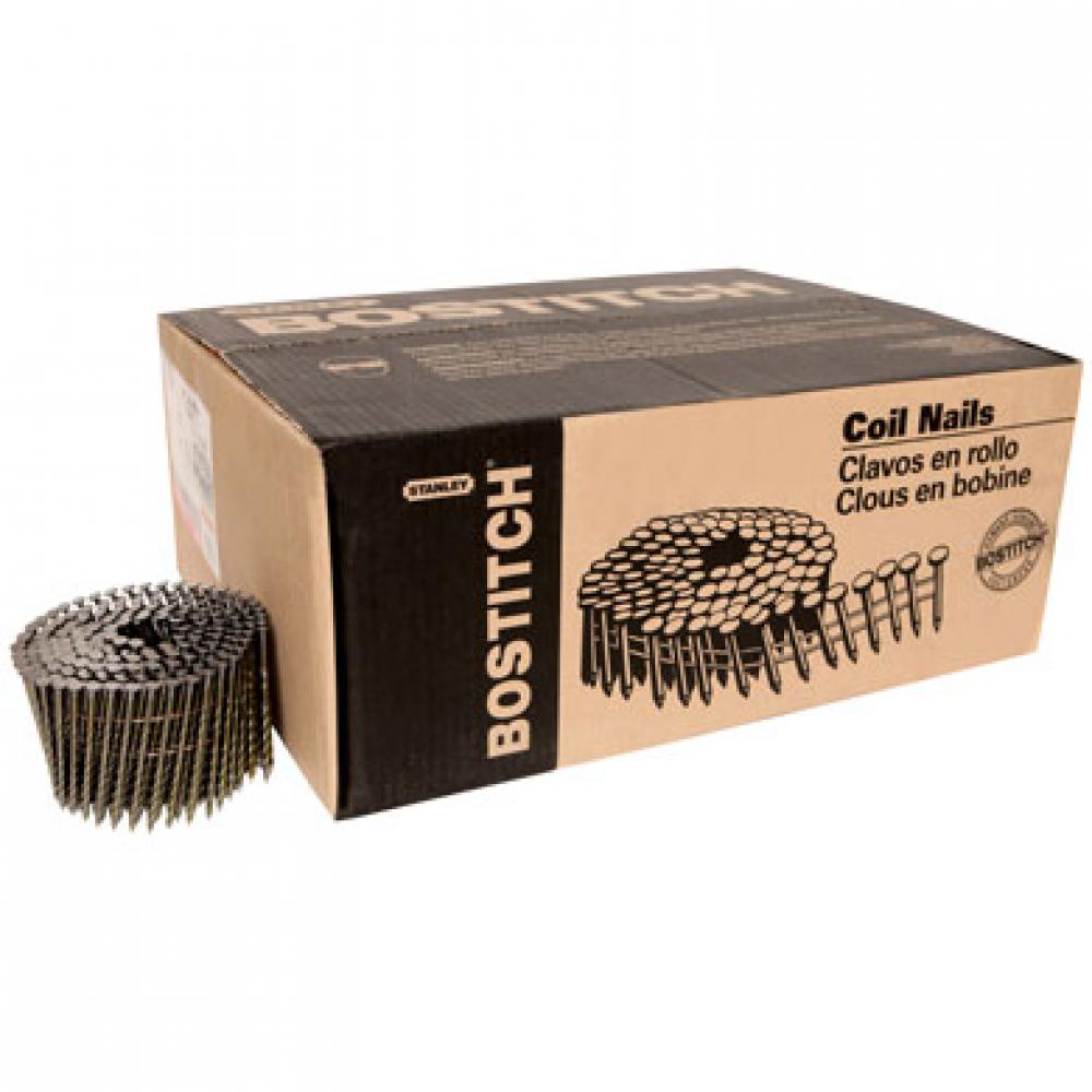 5,400-Pack .120&#34;x3&#34; Screw Shank Diamond Point Coil Nail
