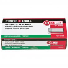 Porter Cable PBN18125 - 18GA BRAD NAIL, 1-1/4", CHISEL POINT, GALVANIZED, 5000 CT
