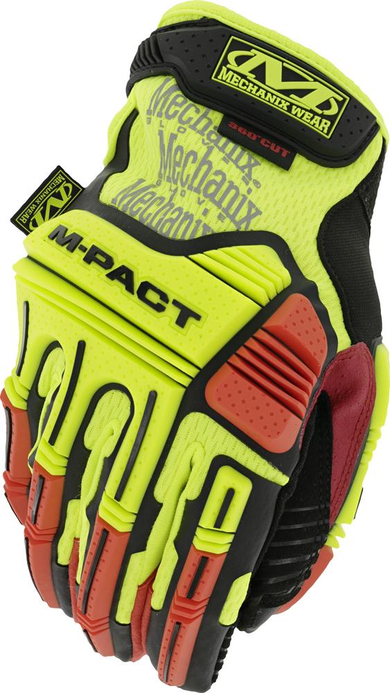 Mechanix Wear Hi-Viz M-Pact® D4-360 Gloves (Medium, Fluorescent Yellow)