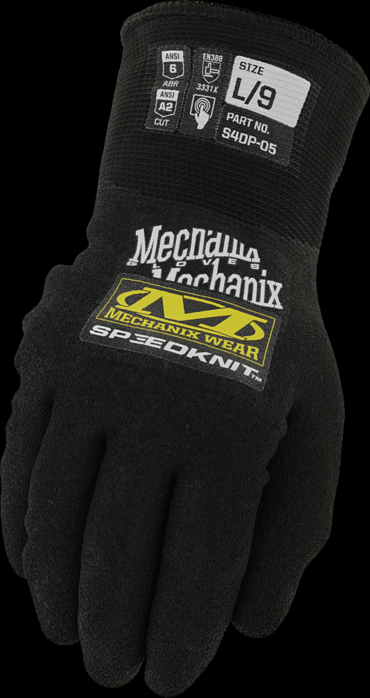 SpeedKnit™ Thermal S4DP05 Gloves (XX-Large, Black) - 12/Pack