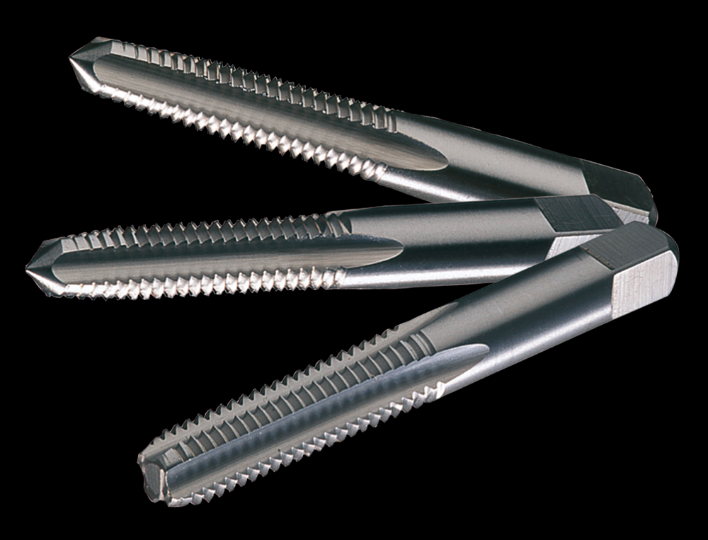 Taper, Plug, and Bottoming Carbon Steel Hand Tap Set