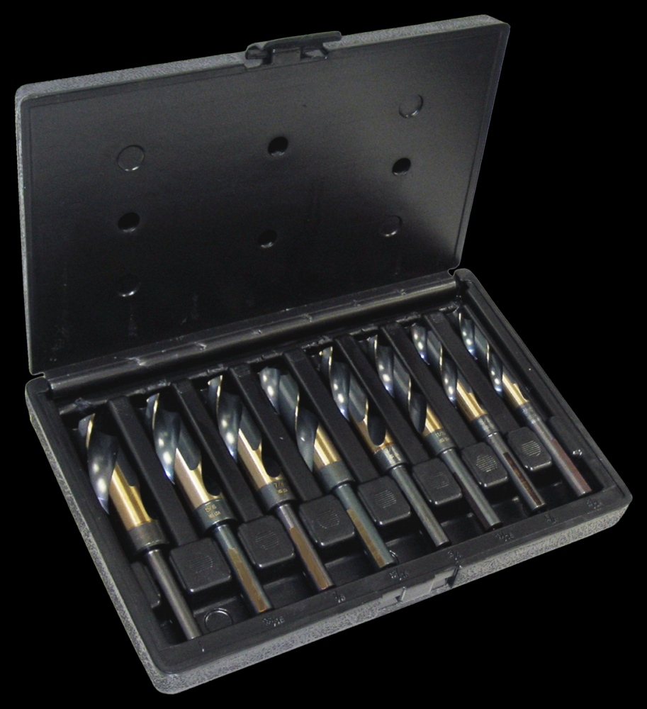 118° Silver & Deming Drill Set with 1/2&#34; Reduced Shank (Black & Gold)