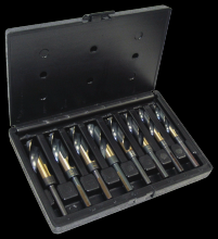 Cle-Line C21164 - 118° Silver & Deming Drill Set with 1/2" Reduced Shank (Black & Gold)