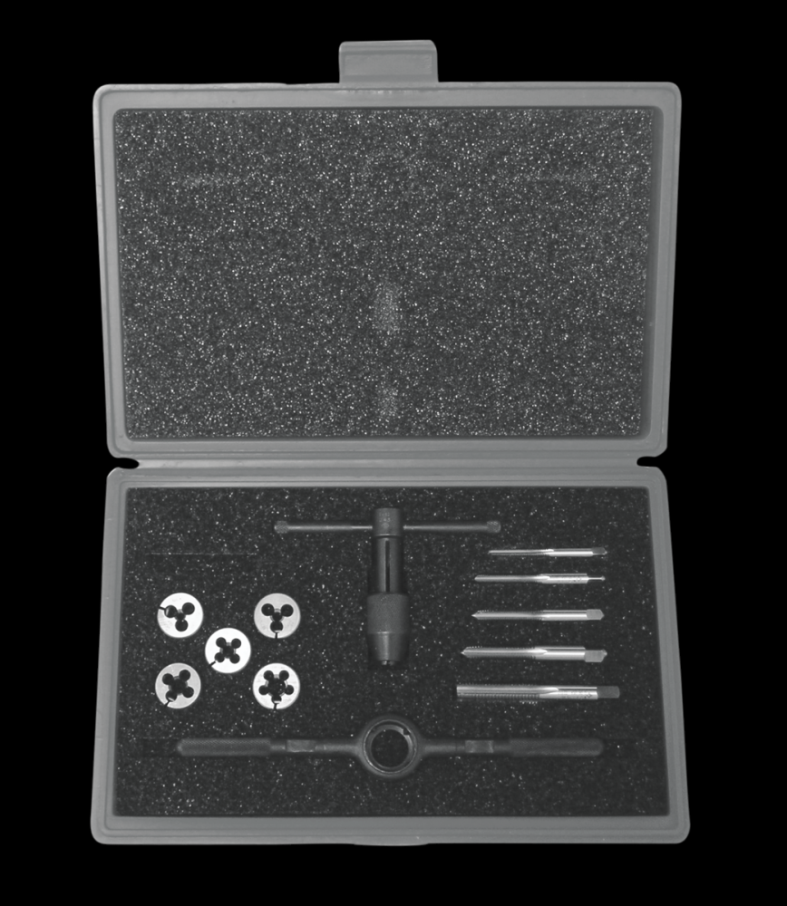 Tap and Die Set w/ Production Hand Taps and HSS Round Adjustable Dies (Metric)