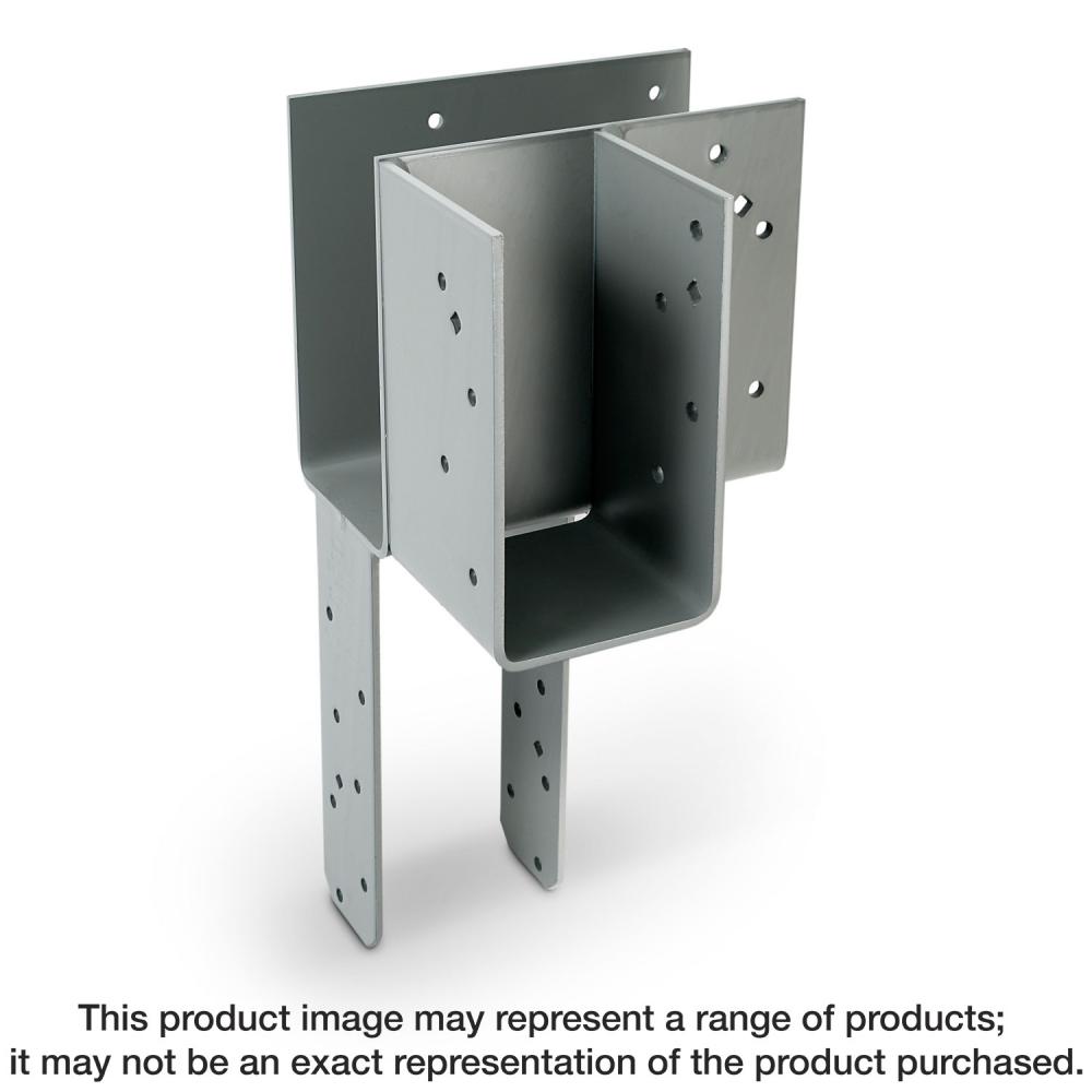 ECCLLQ HDG L-Shape End Column Cap for 4x Beams, 4x Post w/ SDS Screws, Skewed Left