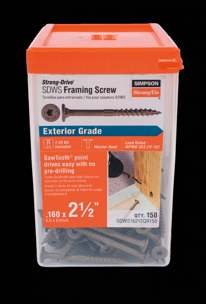 Strong-Drive® SDWS™ FRAMING Screw - 0.160 in. x 2-1/2 in. T25, Quik Guard®, Tan (150-Qty)