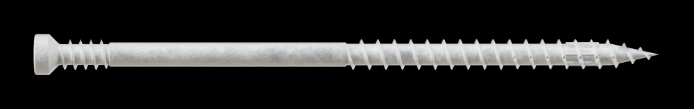 Finish Trim Screw - #7 x 3 in. T10, Trim-Head, Quik Guard®, White (1750-Qty)
