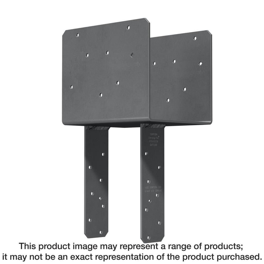 ECCQ End Column Cap for 7 in. Beam, 4x Post, with Strong-Drive® SDS Screws