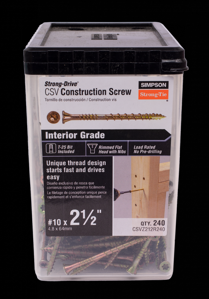 Strong-Drive® CSV Construction Screw - #10 x 2-1/2 in. T25, Flat Head, Yellow Zinc (240-Qty)