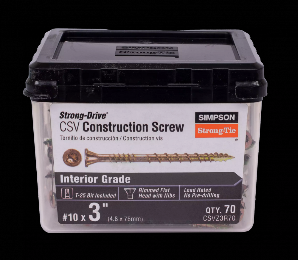 Strong-Drive® CSV Construction Screw - #10 x 3 in. T25, Flat Head, Yellow Zinc (70-Qty)