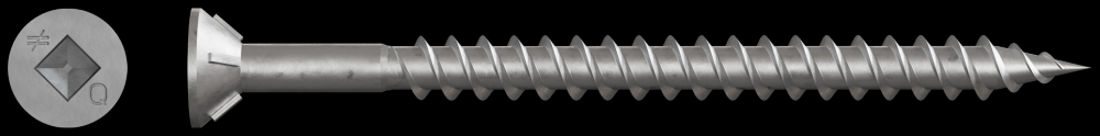 WSTD Roofing Tile Screw (Collated) - #8 x 2-1/2 in. #3 Square, Flat Head (1500-Qty)