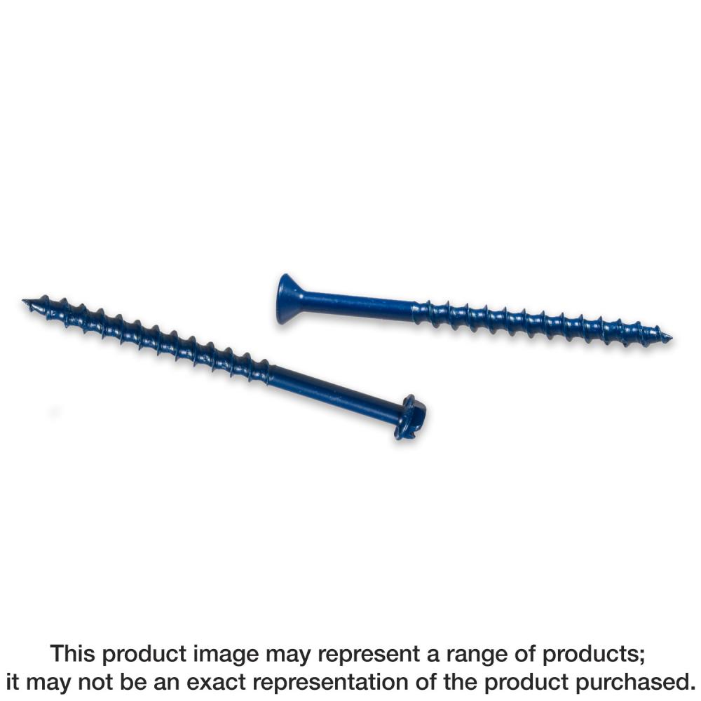 Titen Turbo™ - 1/4 in. x 1-3/4 in. 6-Lobe Flat-Head Concrete and Masonry Screw, Blue (100-Qty)