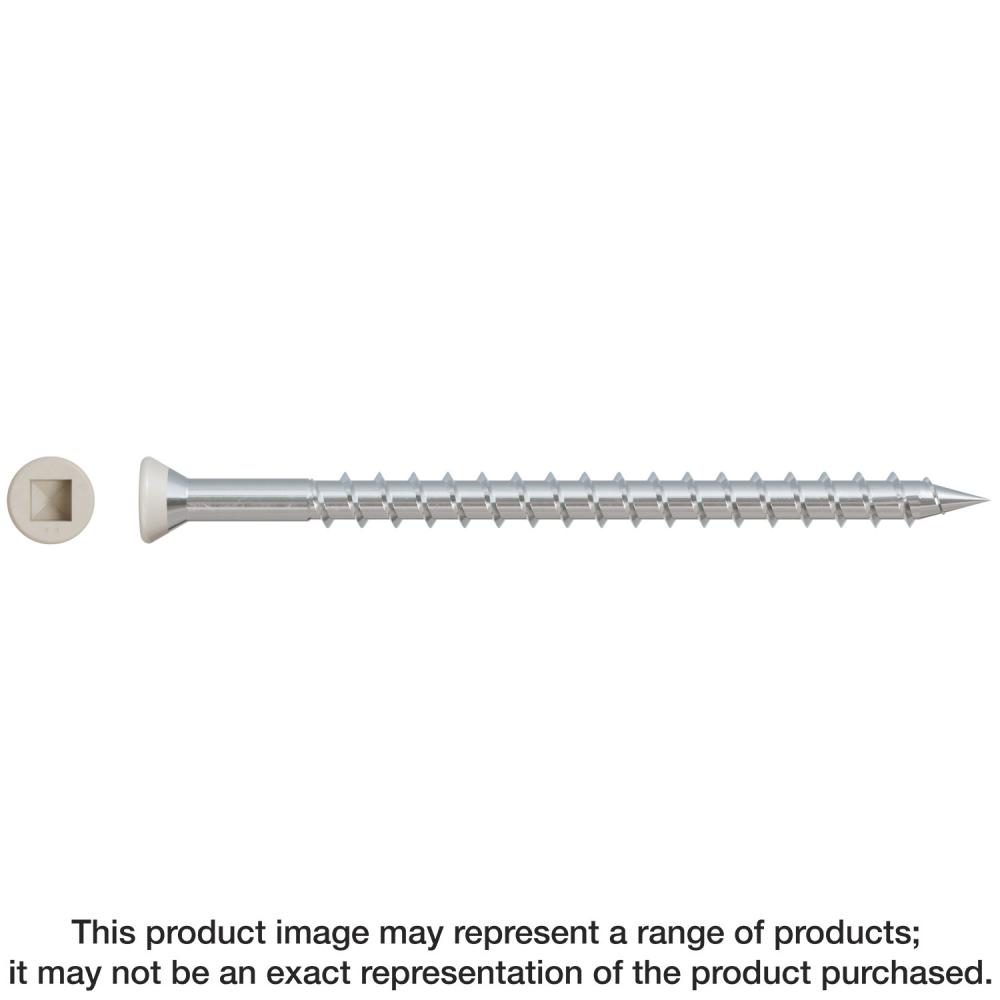 Trim-Head Screw - Sharp Point (Collated) - #7 x 3-1/2 in. #2 Square Type 305 Tan (900-Qty)