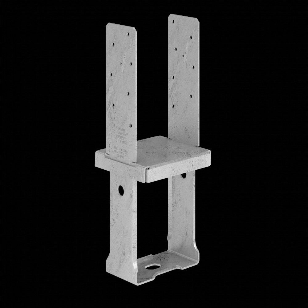 CBSQ Hot-Dip Galvanized Standoff Column Base for 6x6 with SDS Screws