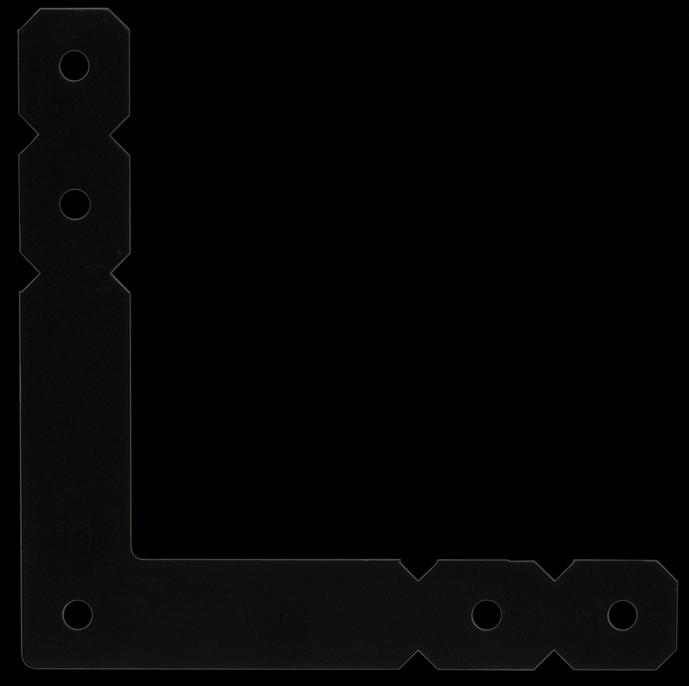 OL 12 in. x 12 in. Black Powder-Coated Ornamental L Angle