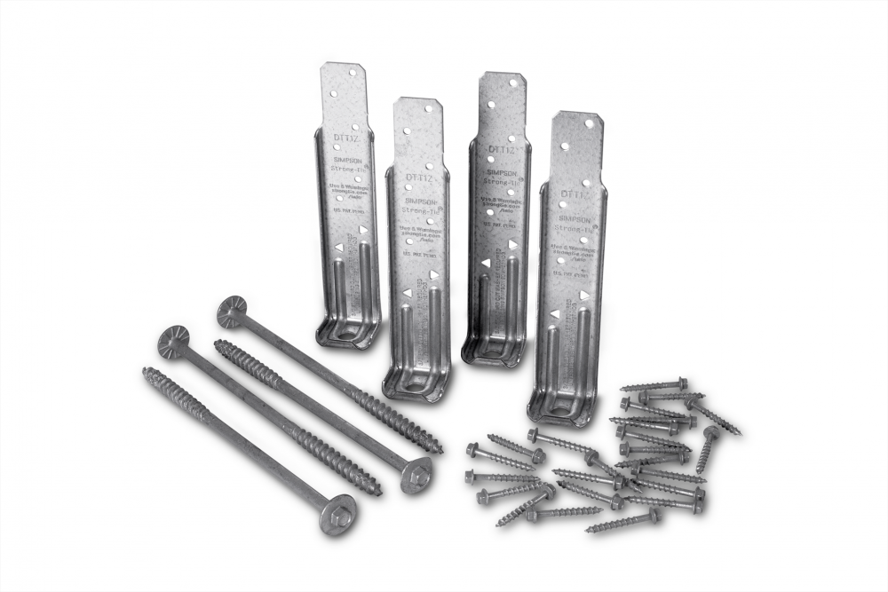 DTT™ ZMAX® Galvanized Deck Tension Tie Kit for 2x with Screws (4-Qty)