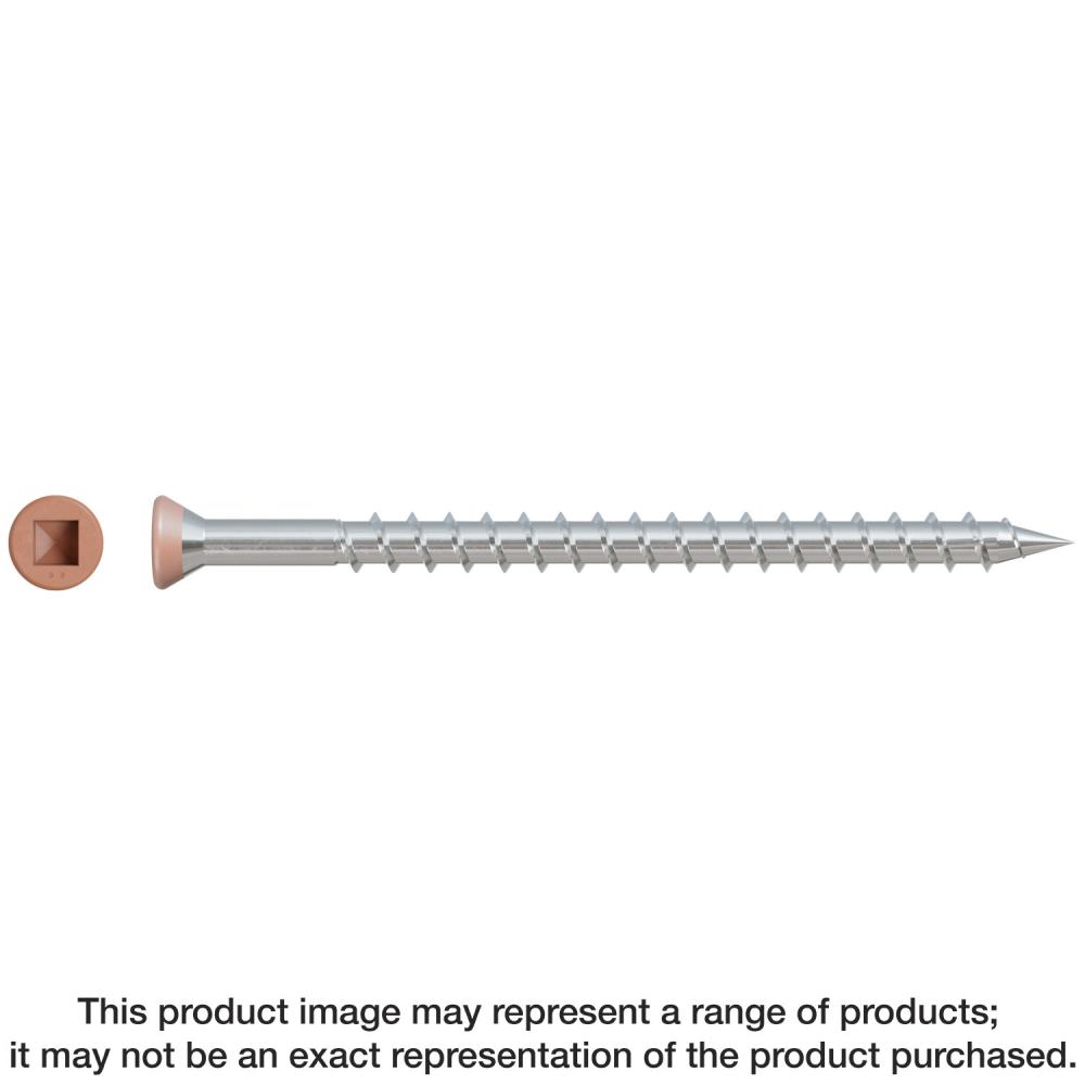 Trim-Head Screw - Sharp Point (Collated) - #7 x 3-1/2 in. #2 Square Type 305 Tan 03 (5-Qty)