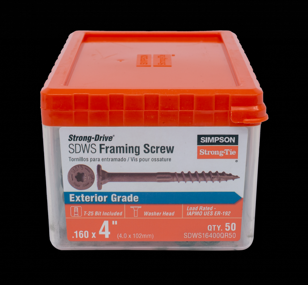 Strong-Drive® SDWS™ FRAMING Screw - 0.160 in. x 4 in. T25, Quik Guard®, Tan (50-Qty)