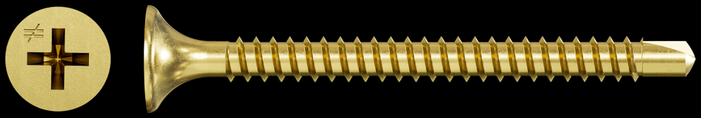 DWFSD Drywall-to-CFS Screw (Collated) - #6 x 1-5/8 in. #2 Phillips, Yellow Zinc (2500-Qty)