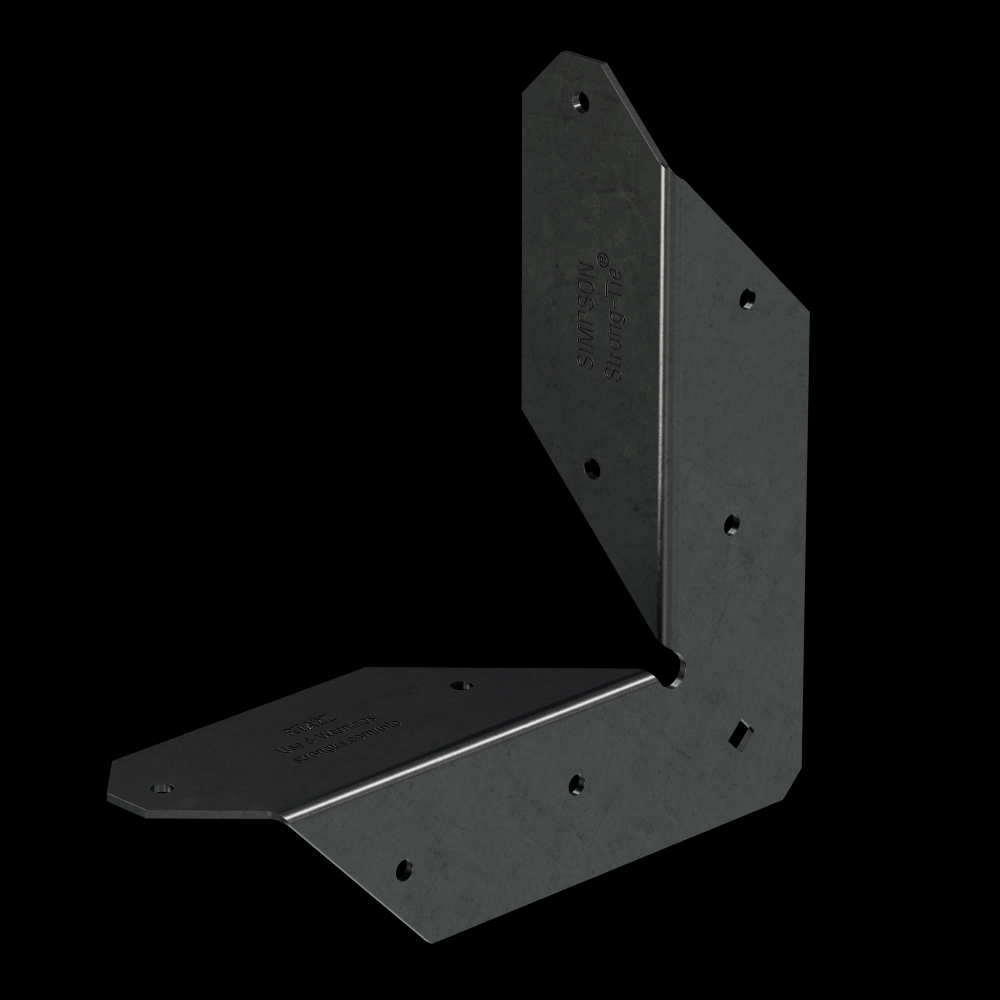 Outdoor Accents® ZMAX®, Black Powder-Coated Rigid Tie® Angle for 2x2 Joist/Post