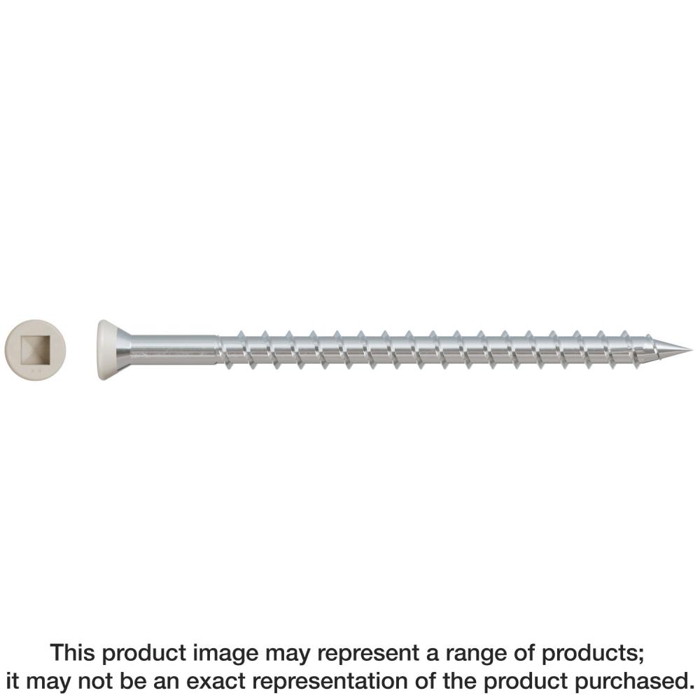 Trim-Head Screw - Sharp Point (Collated) - #7 x 3-1/2 in. #2 Square Type 305 Tan 02 (25-Qty)