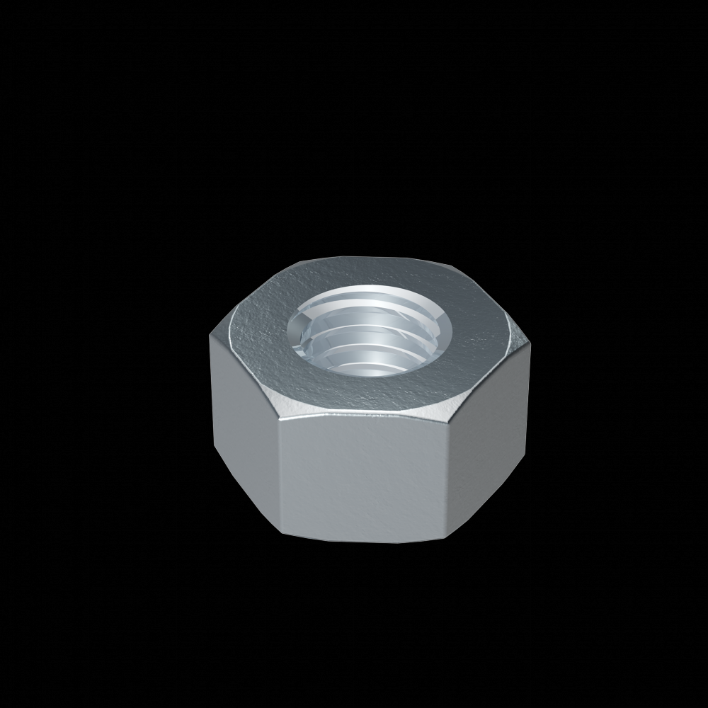 Zinc-Plated Hex Nut for 1-1/8 in. Rod