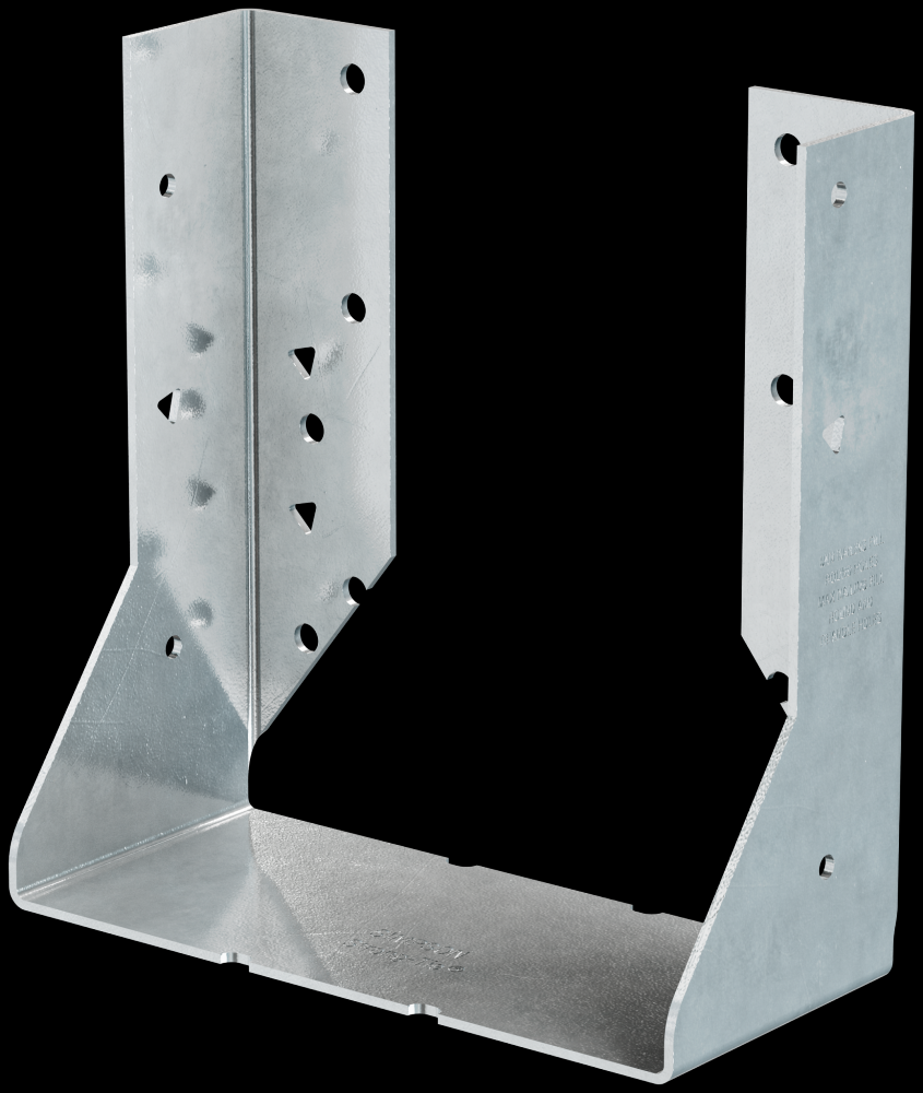 HUC Stainless-Steel Face-Mount Concealed-Flange Joist Hanger for 6x8