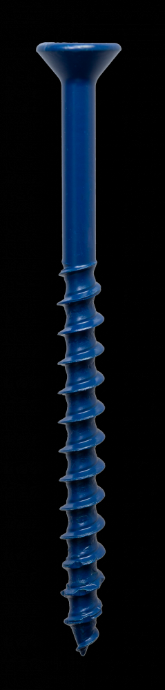 Titen Turbo™ - 3/16 in. x 2-3/4 in. 6-Lobe Flat-Head Concrete and Masonry Screw, Blue (8-Qty)