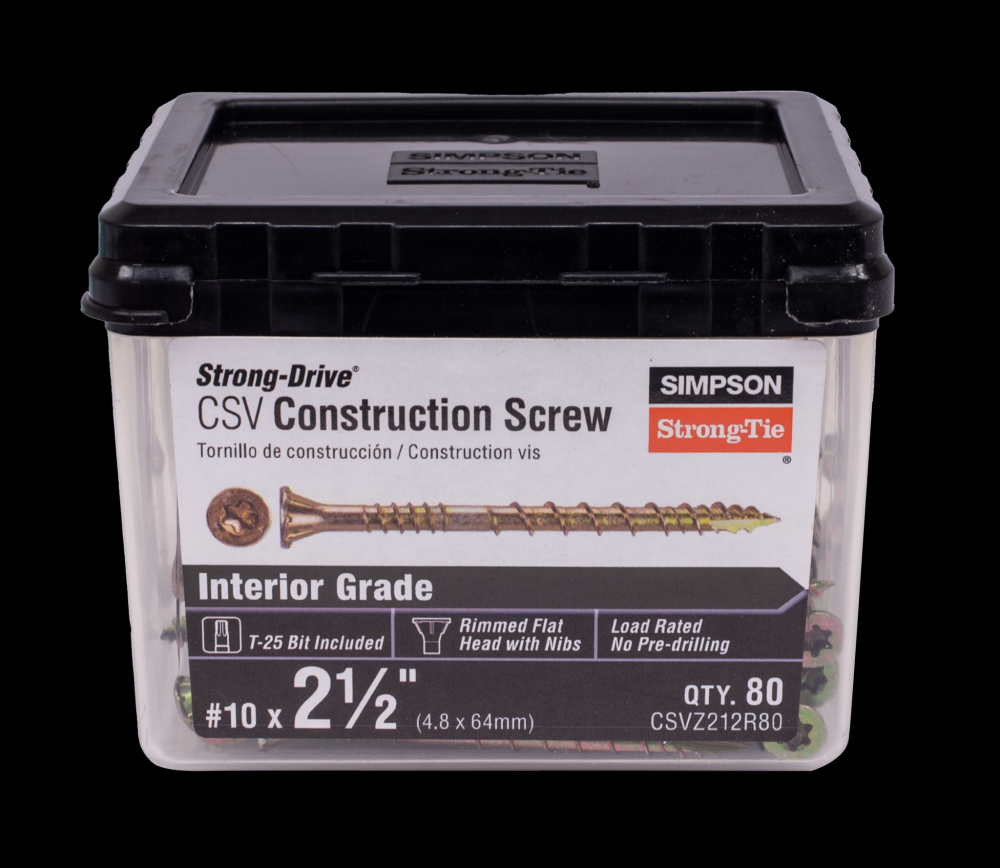 Strong-Drive® CSV Construction Screw - #10 x 2-1/2 in. T25, Flat Head, Yellow Zinc (80-Qty)