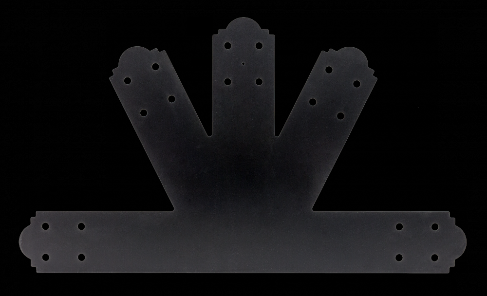 Outdoor Accents® Mission Collection® 6:12 Pitch ZMAX®, Black Powder-Coated Gable Plate