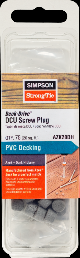 Deck-Drive™ DCU Screw Plug - Azek Dark Hickory (75-Qty)