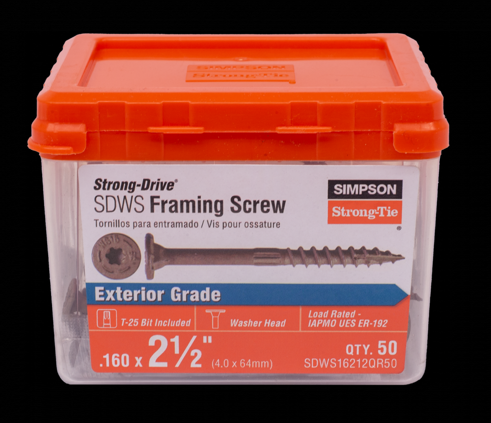 Strong-Drive® SDWS™ FRAMING Screw - 0.160 in. x 2-1/2 in. T25, Quik Guard®, Tan (50-Qty)