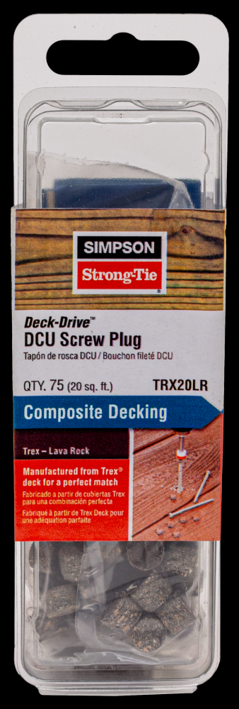 Deck-Drive™ DCU Screw Plug - Trex Lava Rock (75-Qty)