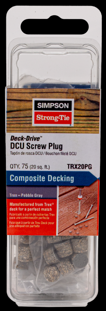 Deck-Drive™ DCU Screw Plug - Trex Pebble Gray (75-Qty)