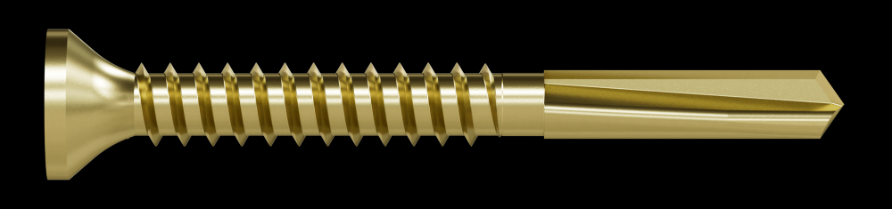 Strong-Drive® PPHD SHEATHING-TO-CFS Screw (Collated) — #10 x 1-3/4 in. T25, Yellow Zinc (2000-Qty)