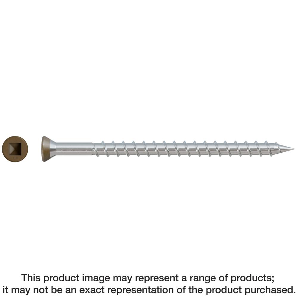 Trim-Head Screw - Sharp Point (Collated) - #7 x 2 in. #2 SQ Type 305, Brown 01 (1300-Qty)