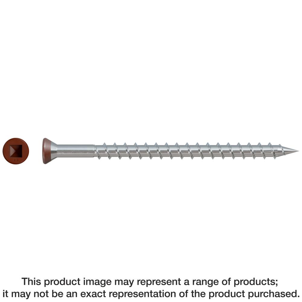 Trim-Head Screw - Sharp Point (Collated) - #7 x 3 in. #2 SQ Type 305, Red 01 (25-Qty)
