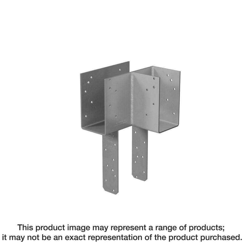 ECCLLQ L-Shape End Column Cap for 3-1/4 in. Beams, 6x Post w/ SDS Screws, Skewed Right