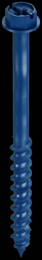 Titen Turbo™ - 1/4 in. x 3-1/4 in. Hex-Head Concrete and Masonry Screw, Blue (8-Qty)
