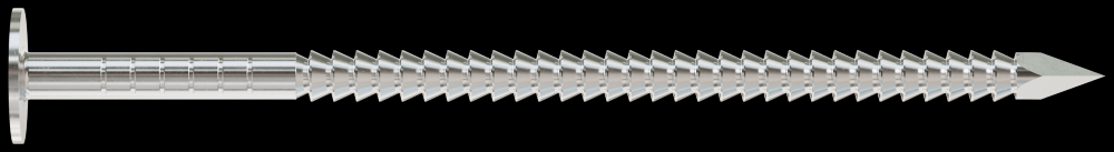 Roofing Nail, Annular Ring Shank - 3 in. x .131 in. Type 316 Stainless Steel (5 lb.)