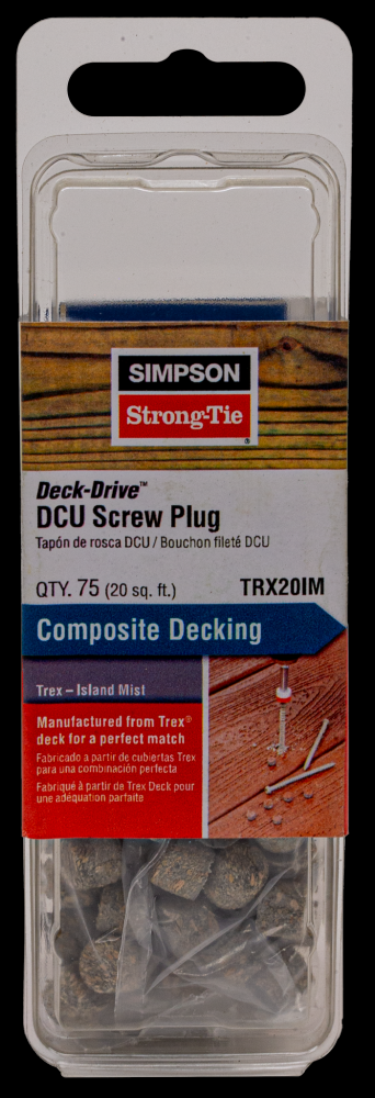 Deck-Drive™ DCU Screw Plug - Trex Island Mist (75-Qty)