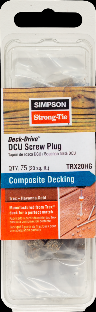 Deck-Drive™ DCU Screw Plug - Trex Havana Gold (75-Qty)