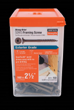 Simpson Strong-Tie SDWS16212QR150 - Strong-Drive® SDWS™ FRAMING Screw - 0.160 in. x 2-1/2 in. T25, Quik Guard®, Tan (150-Qty)