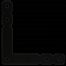 Simpson Strong-Tie OL - OL 12 in. x 12 in. Black Powder-Coated Ornamental L Angle