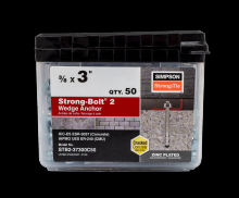 Simpson Strong-Tie STB2-37300 - Strong-Bolt® 2 - 3/8 in. x 3 in. Wedge Anchor (50-Qty)